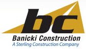 A logo of the sterling construction company.