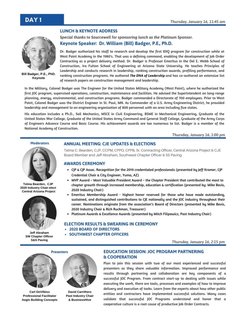 A page of the 2 0 1 9 executive speaker series.