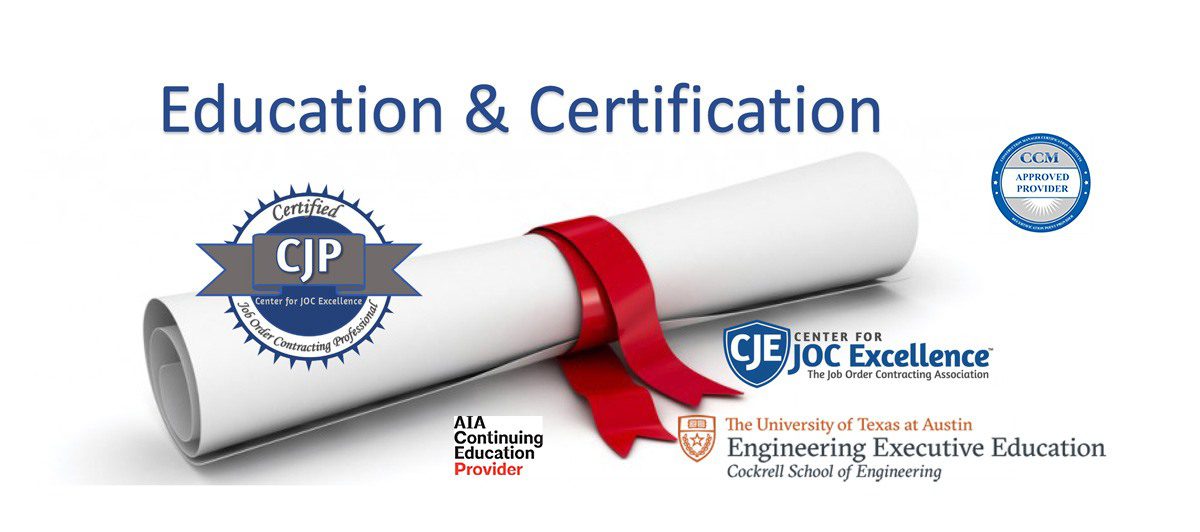A rolled up diploma with the words education and certification written on it.